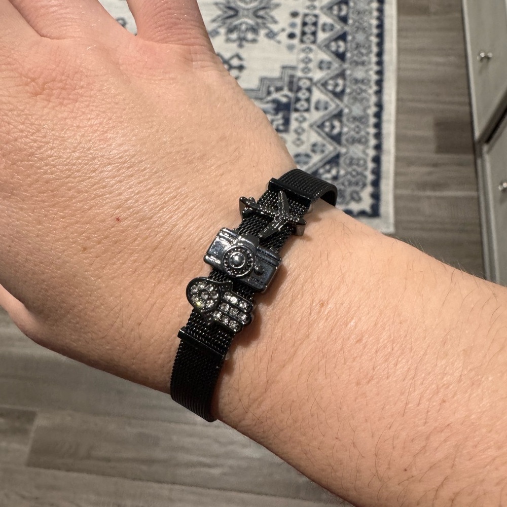 Aphrodite Black Charm Bracelet